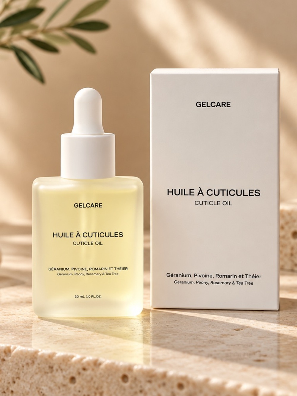 NWT GELCARE Cuticle Oil 15 mL / 0.51 fl oz Geranium Peony Rosemary Tea Tree